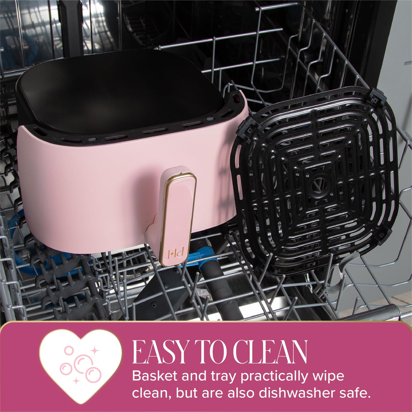 PARIS HILTON Air Fryer 6-Quart Nonstick Touchscreen 8-in-1