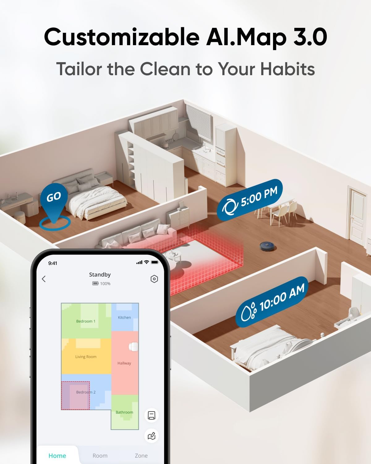 eufy X10 Pro Omni Robot Vacuum and Mop Combo, 8,000 Pa, Dual Mops with 12 mm Auto-Lift and Carpet Detection, AI Obstacle Avoidance, Auto Mop Washing&Drying, Self-Emptying, Self-Refilling