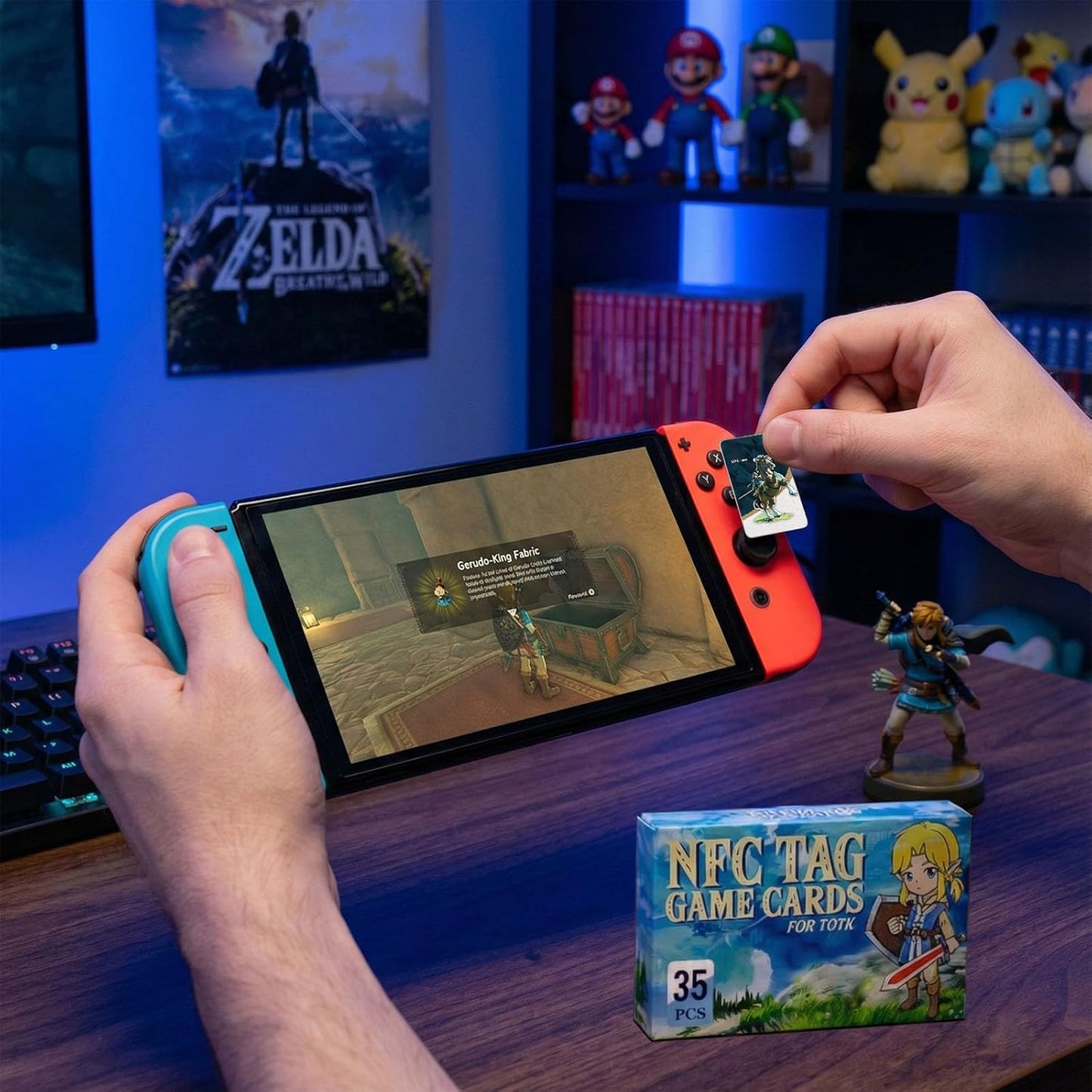 35Pcs NFC Mini Eow & TOTK & BOTW Cards Now Including The 4 New Sages:Complete Set of 35 Unique Collectible Cards for TOTK, Eow, BOTW & SSHD, Ages 120+