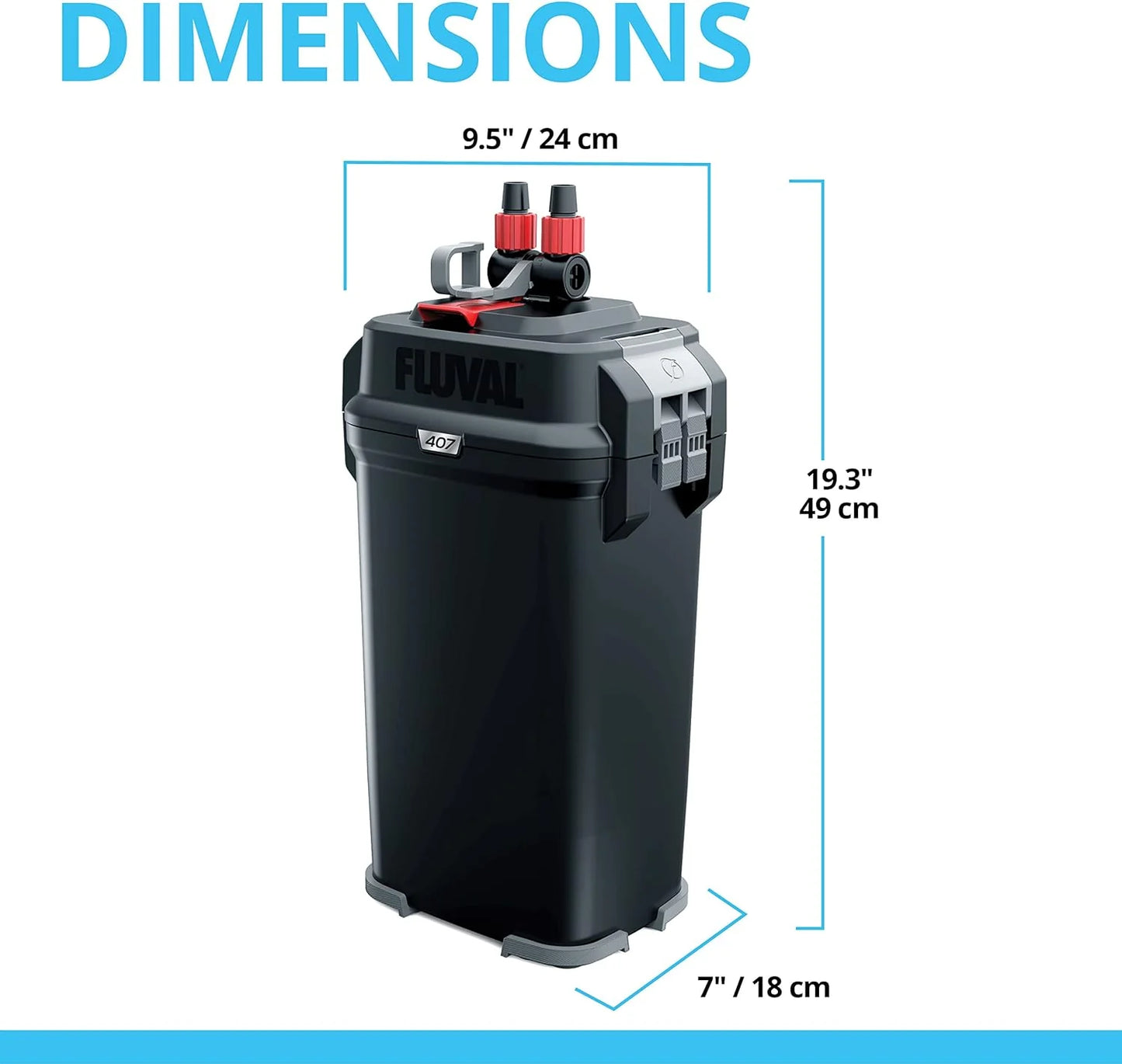 407 Perfomance Canister Filter - for Aquariums Up to 100 Gallons - Aquarium Canister Filter