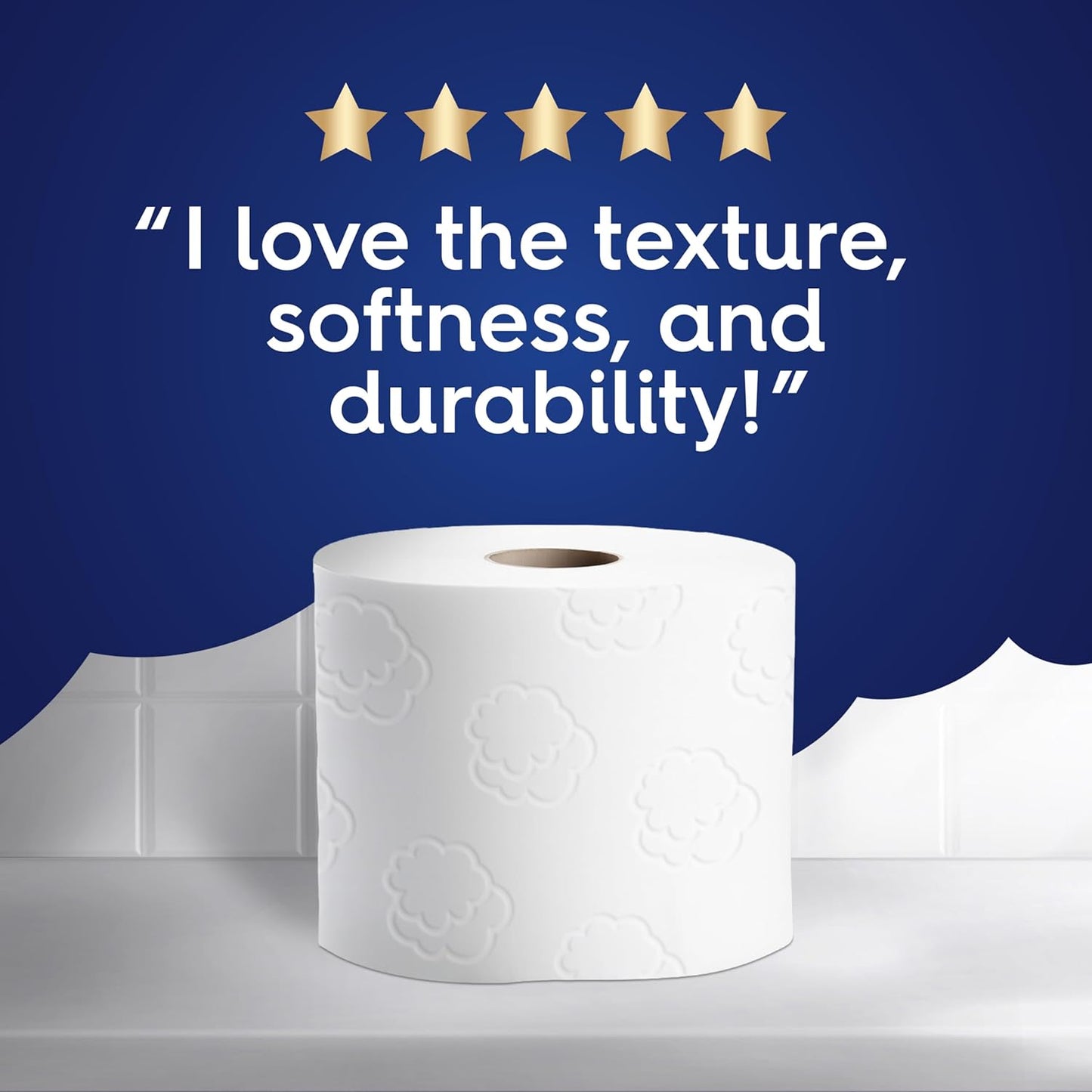 White Cloud Ultra Soft & Strong Toilet Paper, 4 packs of 6 Mega Rolls = 96 Regular Rolls