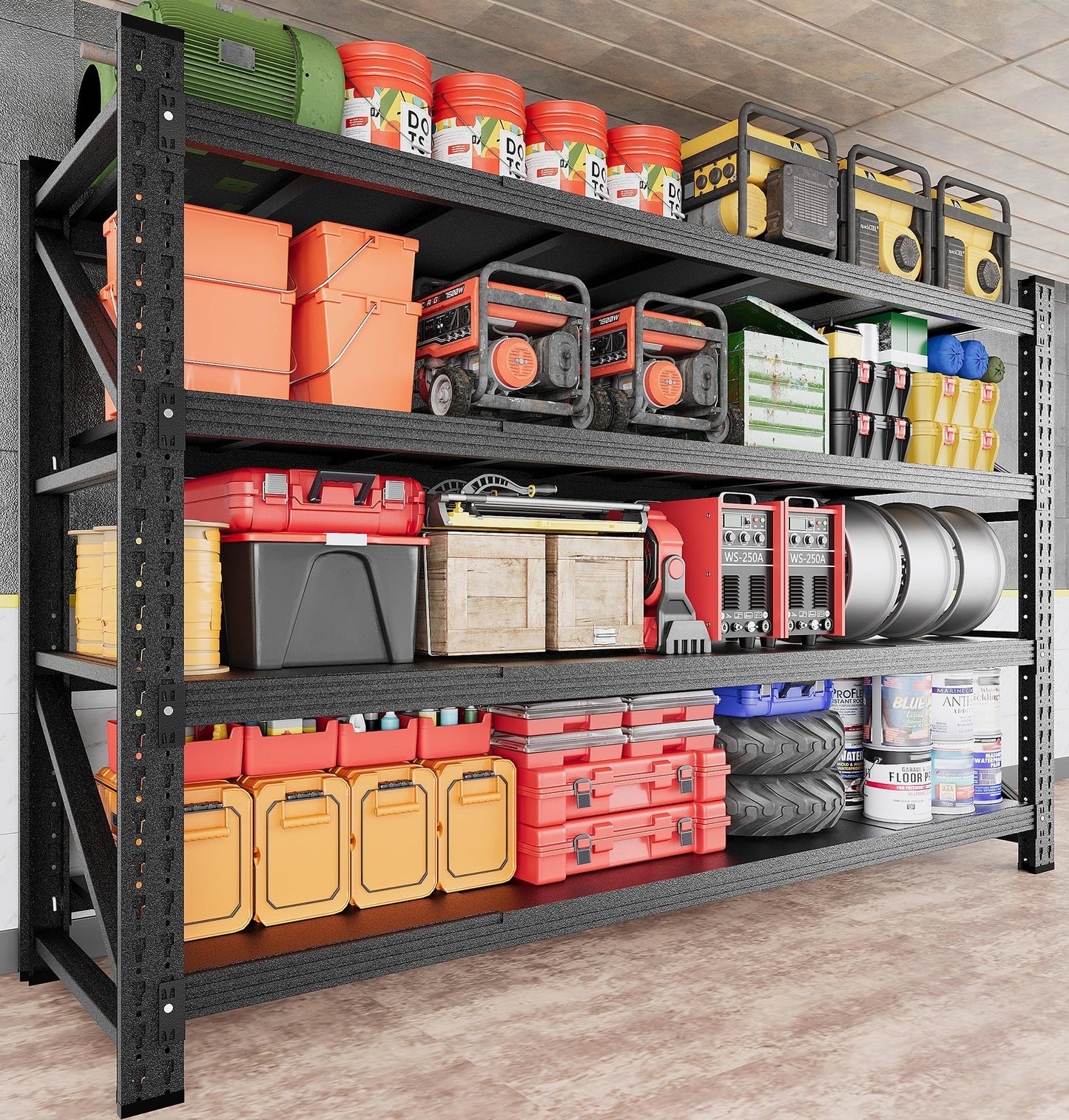 SISESOL 71.3" Heavy Duty Garage Shelving Unit - 5000lbs Capacity