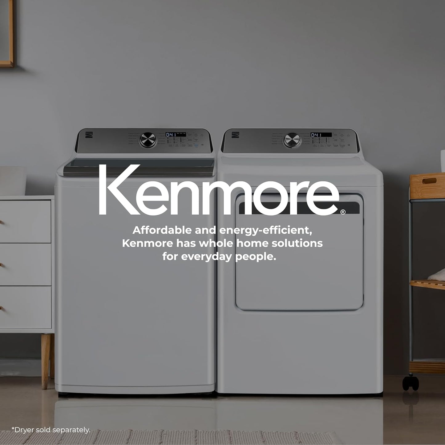 Kenmore 4.5 cu. ft. Top Load Washer with Triple Action Impeller for Tough Dirt & Stains - Reduce Laundry Time with Accela Wash & Express Wash - LED - White