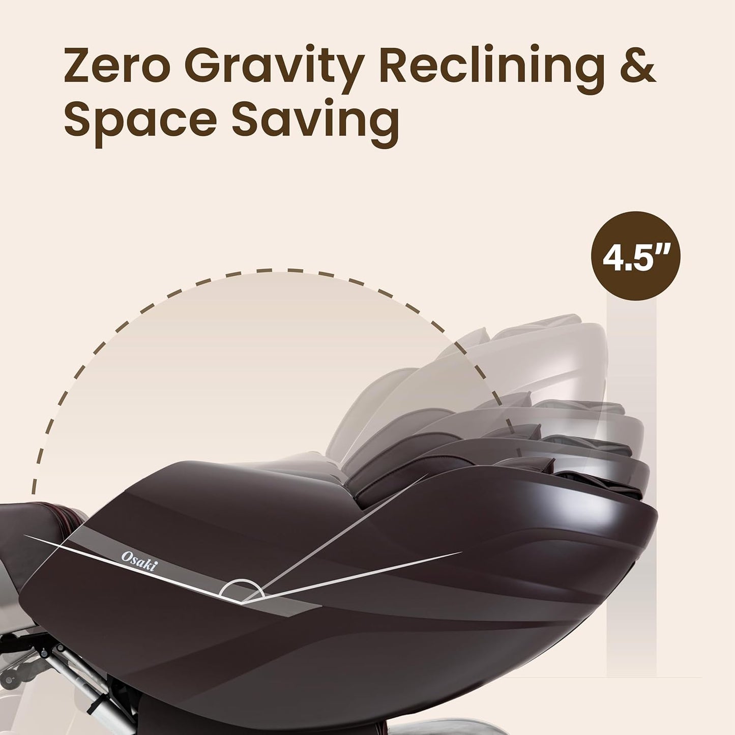 Osaki 2026 4D AI Solo Flex Full Body Massage Chair with Intelligent Health Detection, Walking Technology, SL-Track System, Zero Gravity Reclining, Touchscreen Controller, Auto Body Scan (Brown)