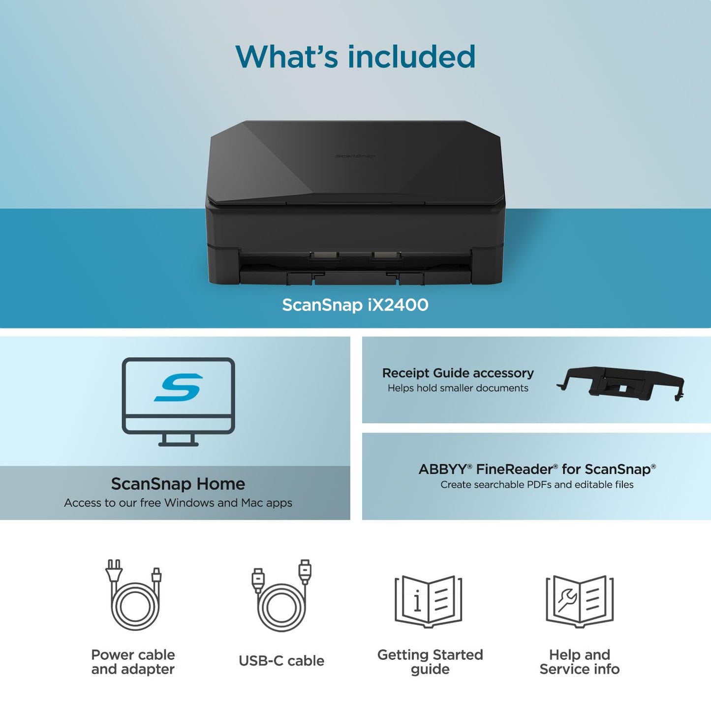 SCANSNAP iX2400 High-Speed One-Touch Color Scanner