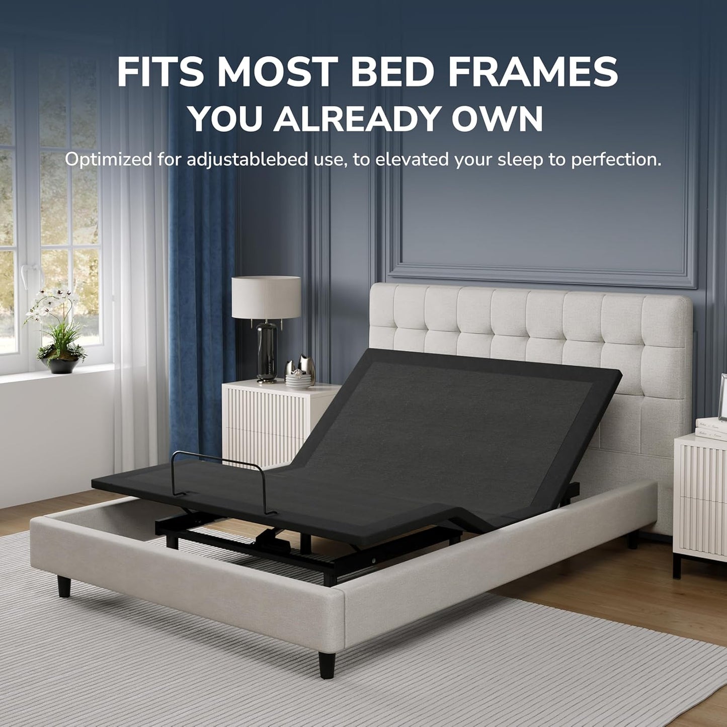 EGOHOME Twin XL Adjustable Bed Frame and 14 Inch Cooling Memory Foam Mattress, Wireless Remote Head and Foot Incline,12 inch Legs, Zero Gravity 38" x 80"