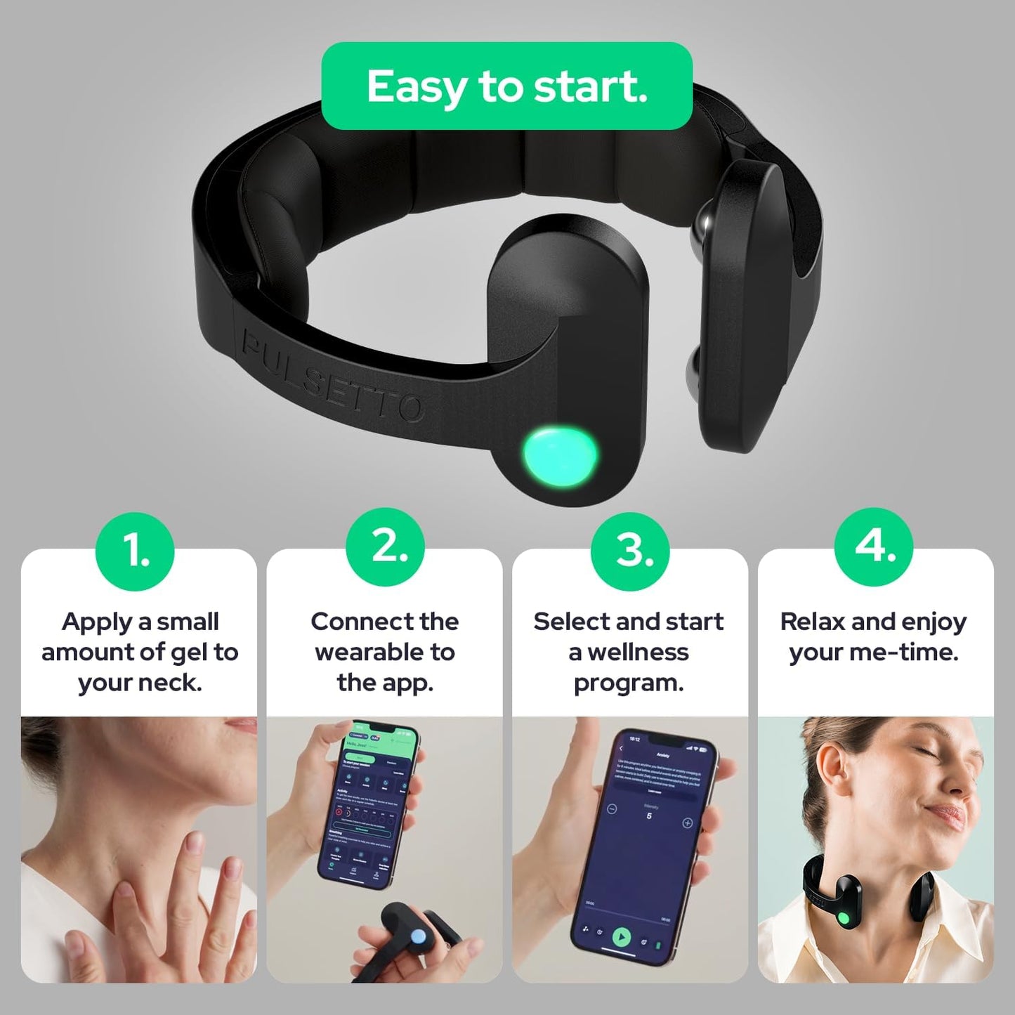 Pulsetto FIT (V2) Wellness Wearable – Relaxation, Sleep & Daily Wellness Support Device