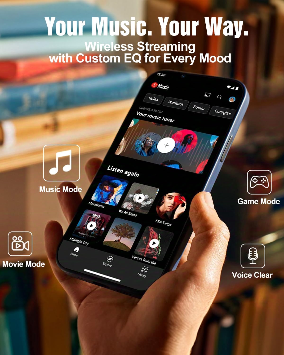 Wooden 5.1.2 Sound Bars, 4 Surround Speakers Wired, Virtual Surround Sound System, Soundbar for Smart TV Speaker w/5.25'' Wired Subwoofer, Home Theater, ARC/Opt/BT/AUX, HiPulse N512