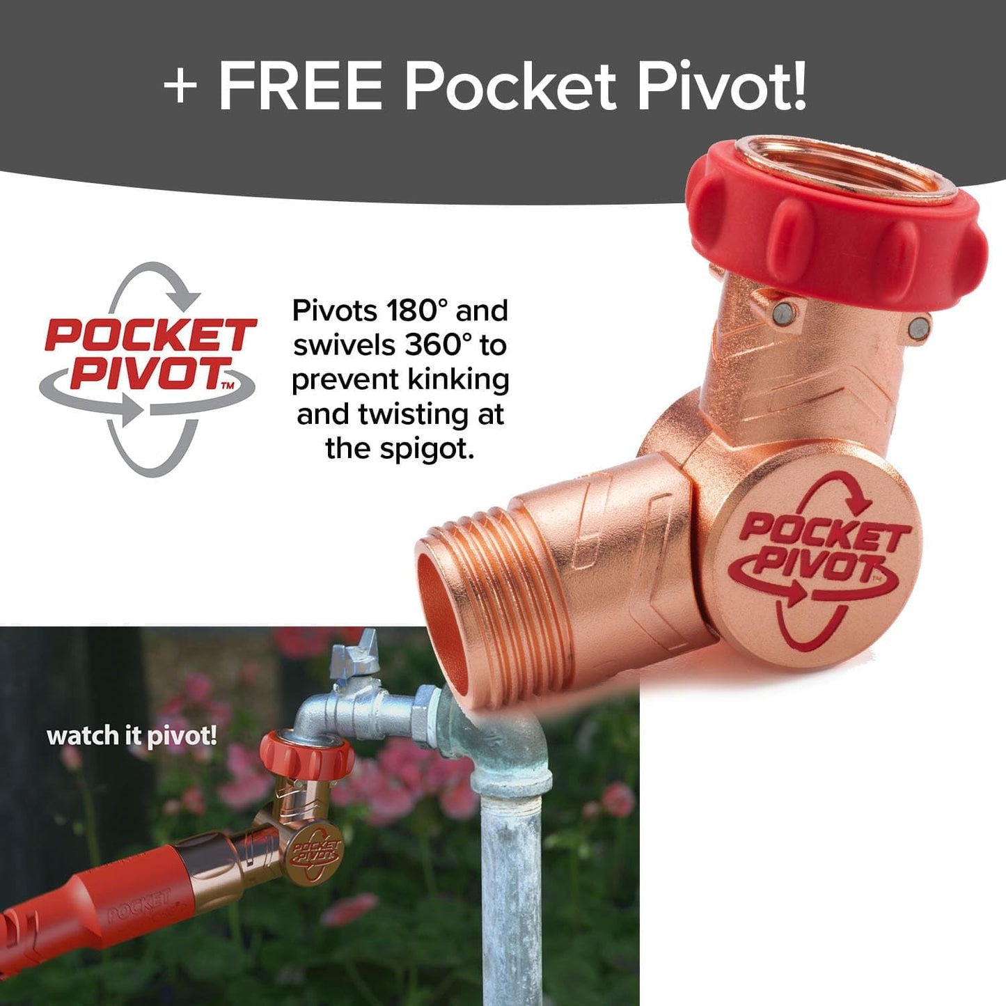 POCKET HOSE 100 FT Expandable Copper Garden Hose - No Kink