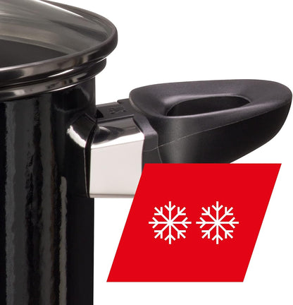 Silit Modesto Line 4-Piece Saucepan Set with Glass Lids Silargan Functional Ceramic Induction Saucepan Black