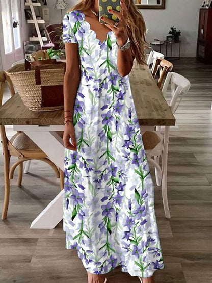 V Neck Vacation Regular Fit Dress