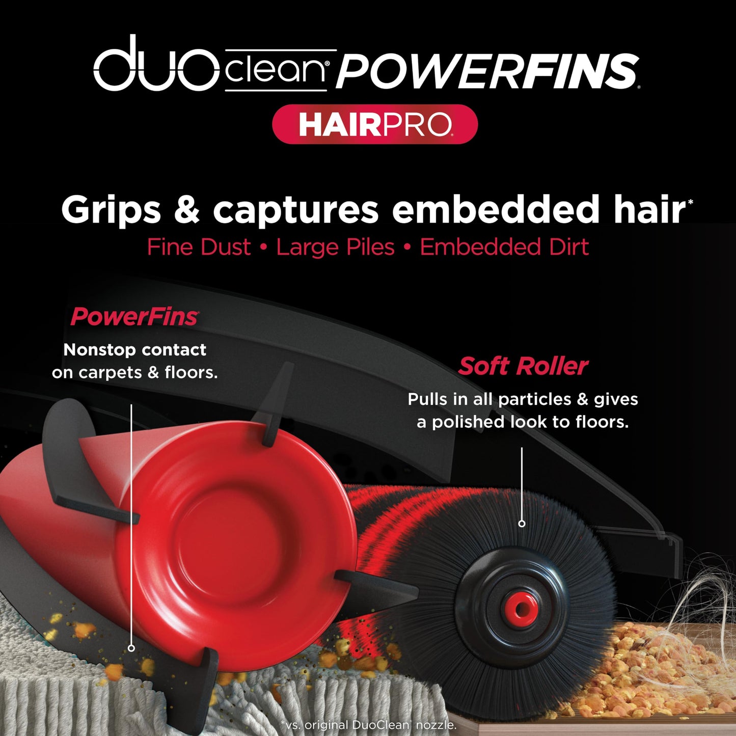 SHARK Upright Vacuum Stratos with DuoClean PowerFins Navy