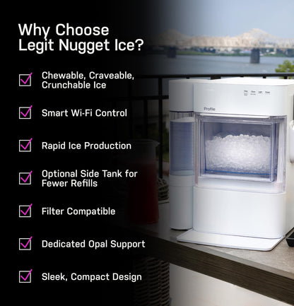 PROFILE GE Opal 2.0 Nugget Ice Maker with Side Tank
