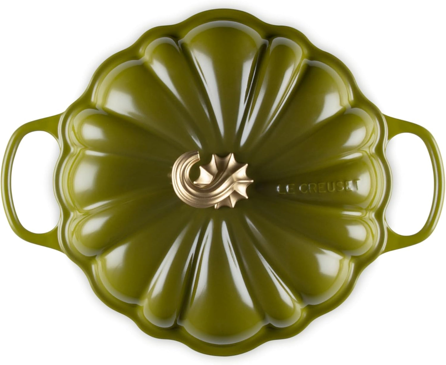 Le Creuset Enameled Cast Iron Figural Pumpkin Braiser, 2.75 qt., Olive