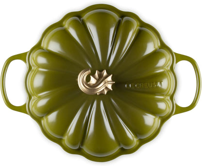 Le Creuset Enameled Cast Iron Figural Pumpkin Braiser, 2.75 qt., Olive