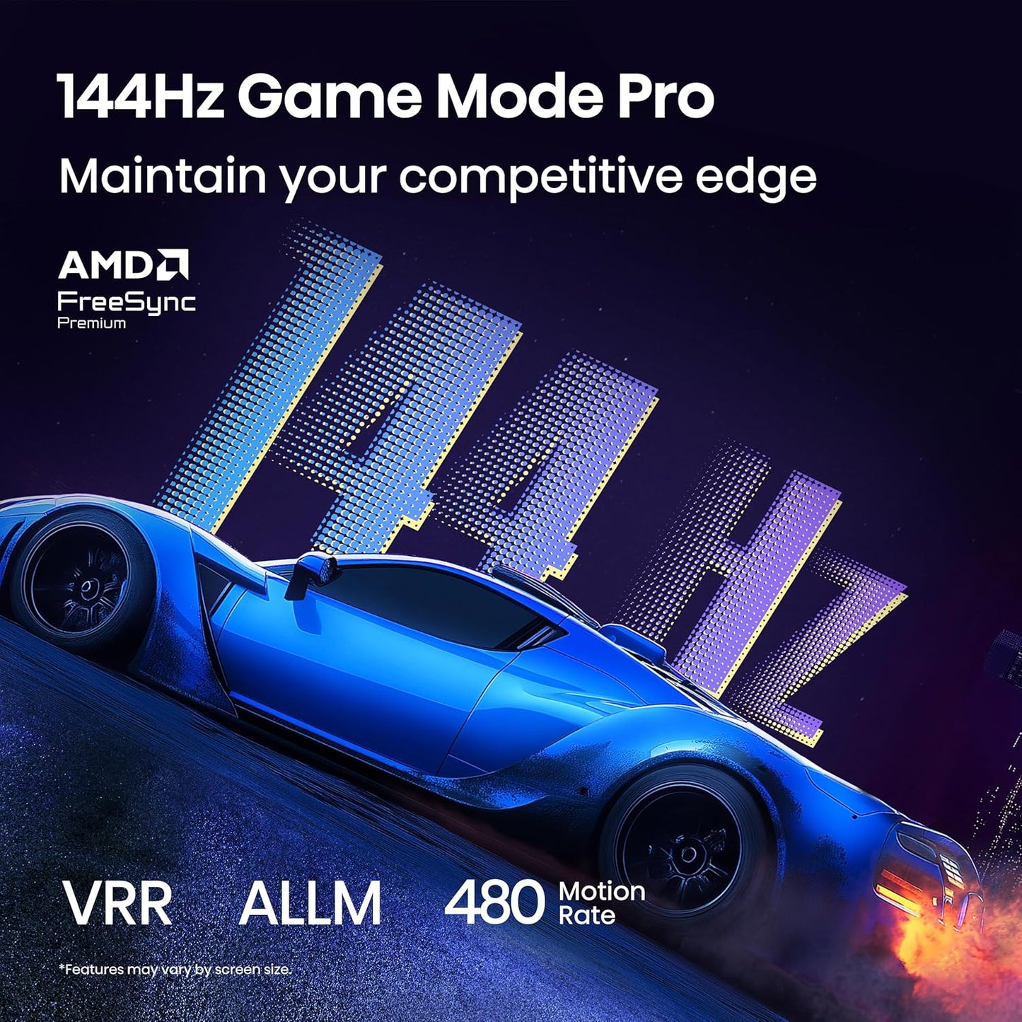 Hisense 75" QD7 Mini-LED 4K Smart Fire TV - QLED, 144Hz, HDR10+, Dolby Vision/Atmos, Game Mode Pro, Alexa Built-in (75QD7QF)