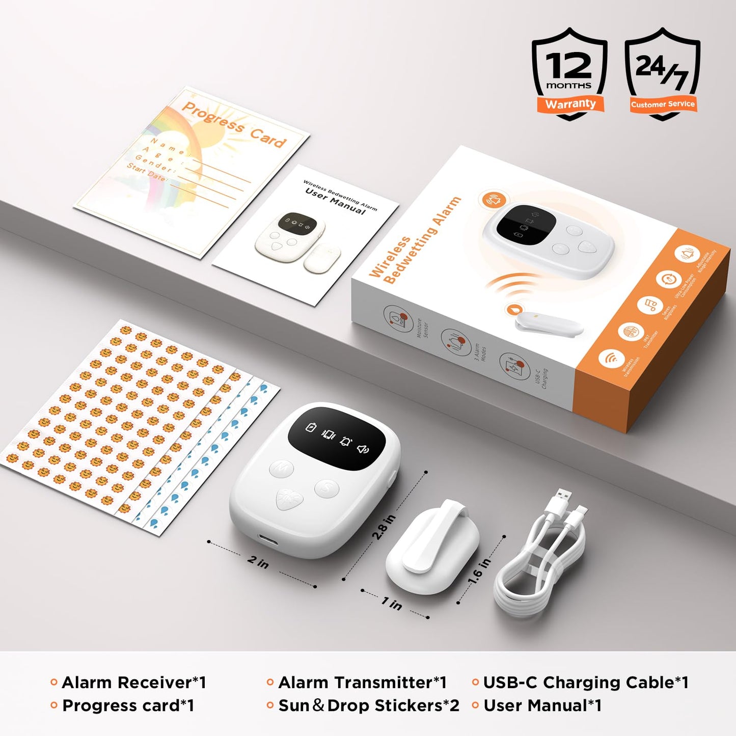 OVEVVE 2026 Wireless Bedwetting Alarm for Kids - Compact