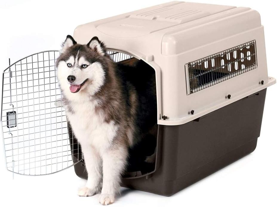 Petmate Ultra Vari Dog Kennel for Extra Large Dogs (Durable, Heavy Duty Dog Travel Crate, Made with Recycled Materials, 48 in. Long) 90 to 125 lbs, Made in USA