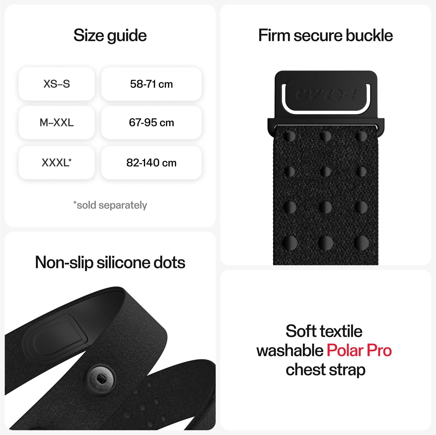 POLAR H10 Heart Rate Monitor Chest Strap - Bluetooth & ANT+