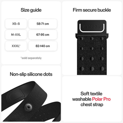 POLAR H10 Heart Rate Monitor Chest Strap - Bluetooth & ANT+