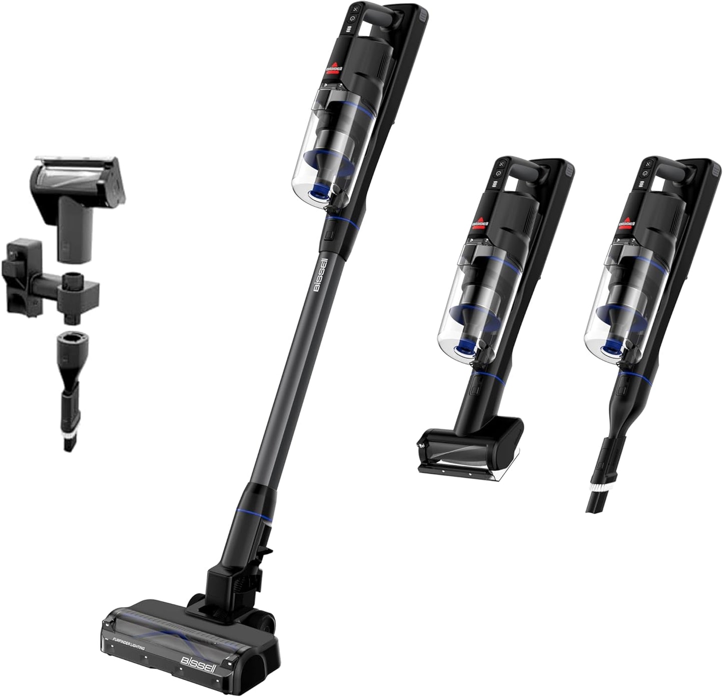 Bissell PowerClean FurGuard 280W Self-Standing Cordless Vacuum w/Self-Cleaning Brush Roll, Strong Suction, Removeable Battery, Wall Mount, Upholstery Tool & Bright Headlights