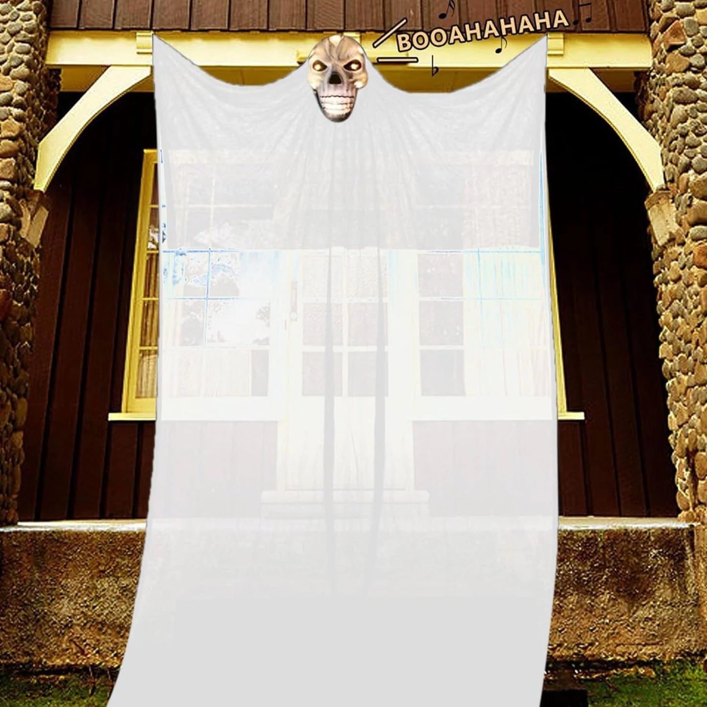 LED horror ghost yarn large hanging ghost light Halloween decoration