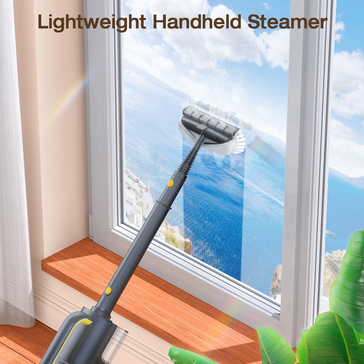 SCRUBWIZ Steam Mop with Handheld Cleaner, 10-in-1 Accessories
