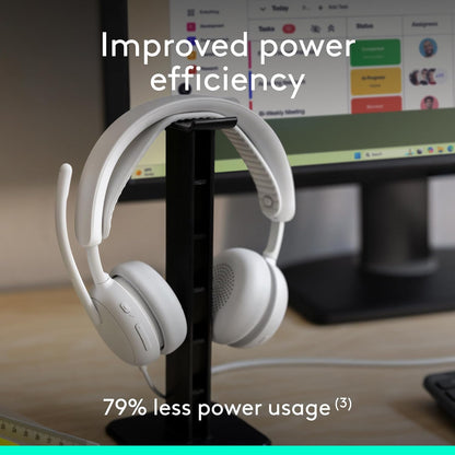 Logitech Zone Wired 2 - Noise-Canceling Headset with Adaptive Hybrid ANC, USB-C with USB-A Adapter - Off-White