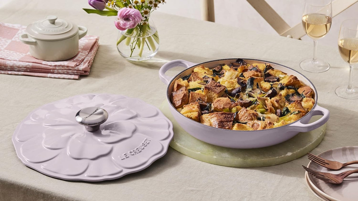 Le Creuset Signature Enameled Cast Iron Petal Braiser, 2.25qt., Shell Pink