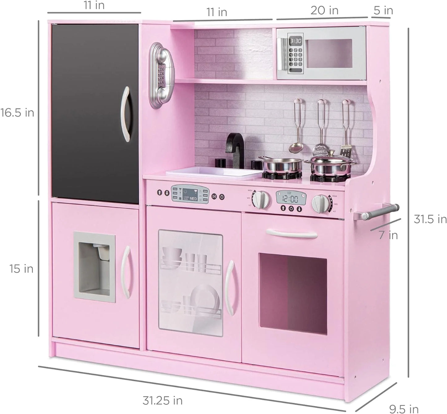Best Pretend Kitchen Wooden Toy Set for Kids