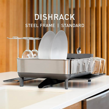 SIMPLEHUMAN Large Capacity Dish Drying Rack - Stainless Steel