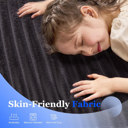 Hobestluk Couch Sofa 2-Seater Foam Sofa Loveseat for Small Spaces Comfy Sofas with Removable Cover Furry Couch with Pillows for Living Room, Bedroom, Apartment, Office (Dark Grey, Loveseat)