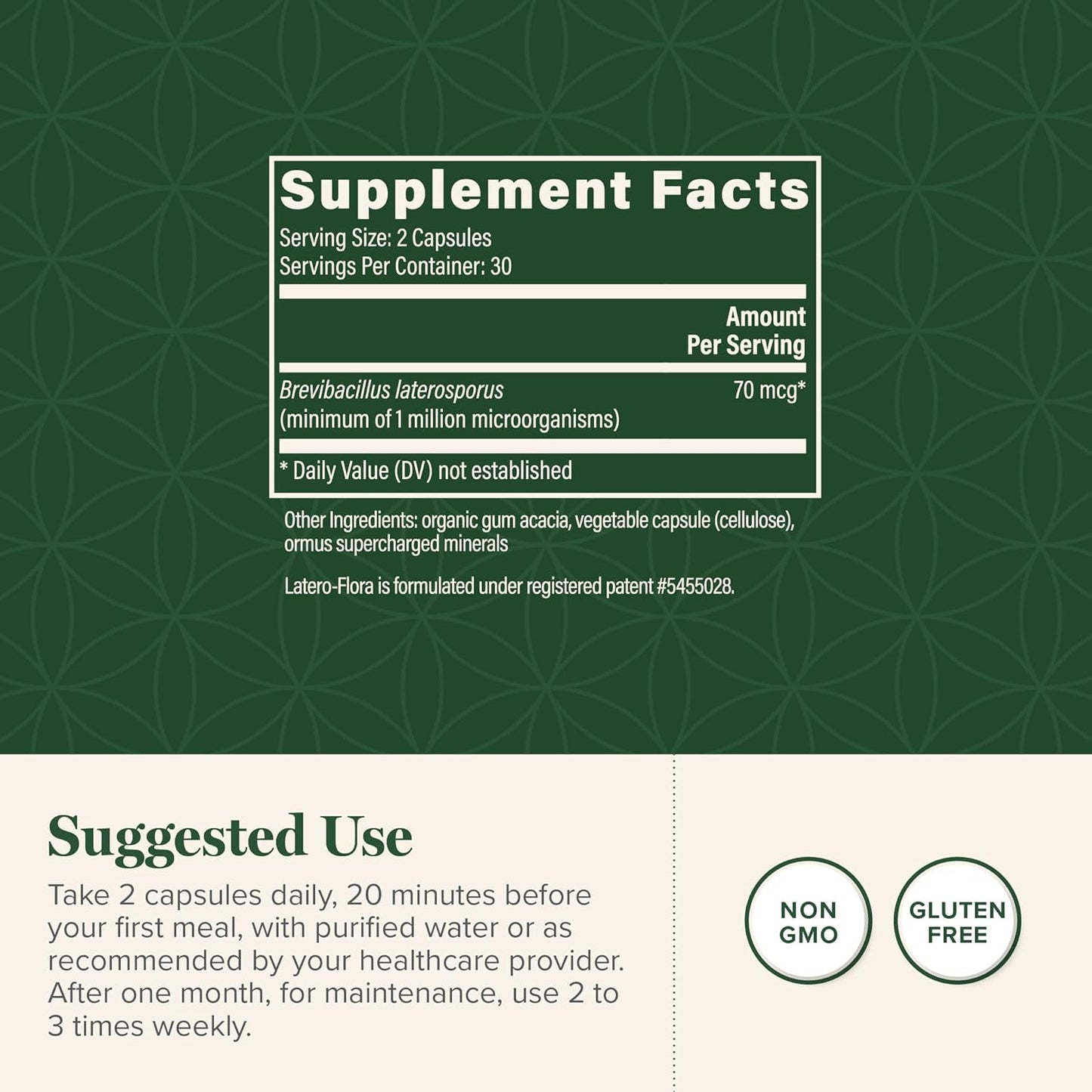 Latero-Flora Probiotic 60 count by Global Healing Center