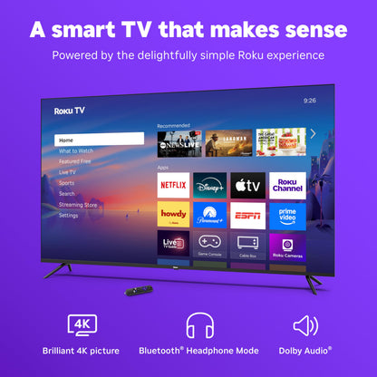 ROKU 50-Inch 4K HDR Smart LED TV with Wi-Fi Streaming