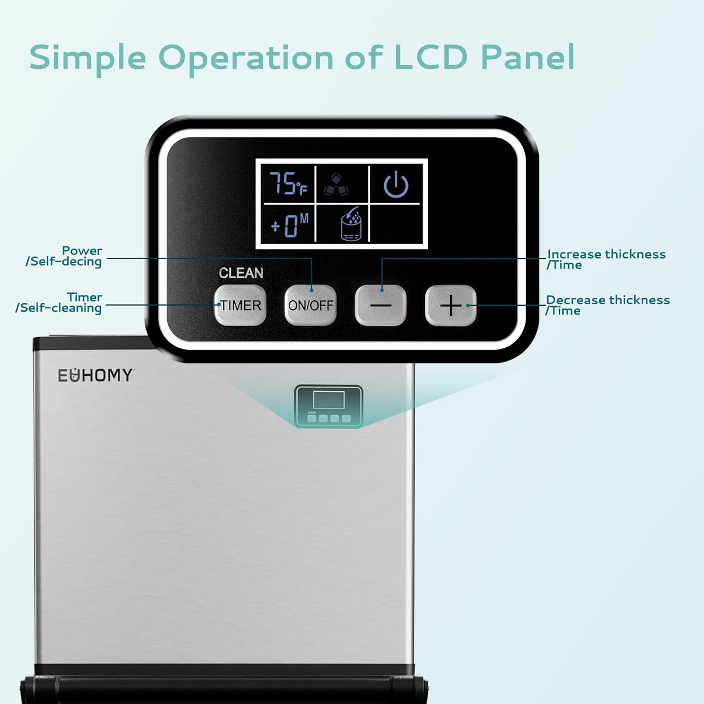 EUHOMY Commercial Ice Maker Machine 400Lbs/24H,ETL Approval, Industrial Ice Machine, 250Lbs Storage, Ice Ready in 11-20min, Stainless Steel Ice Maker for Bar/Cafe/Restaurant/Business