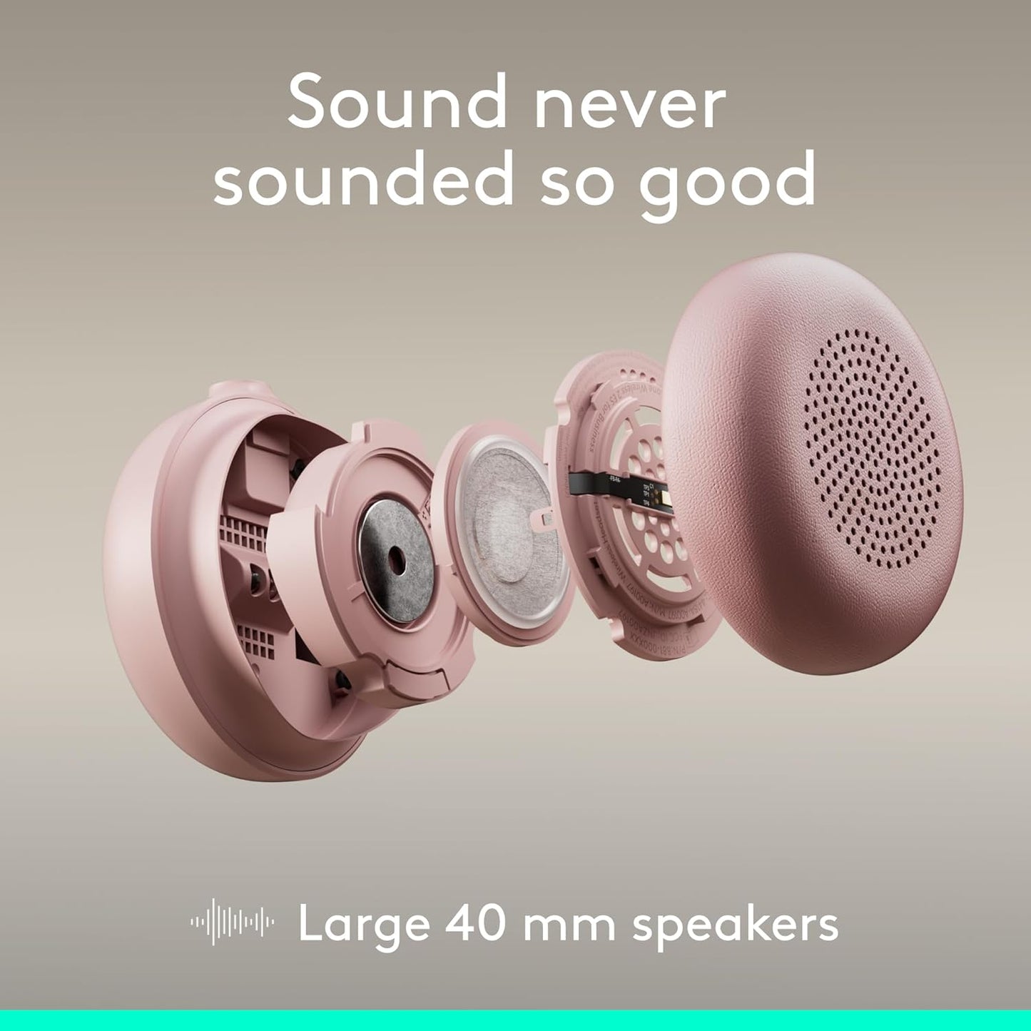 Logitech Zone Wired 2 - Noise-Canceling Headset with Adaptive Hybrid ANC, USB-C with USB-A Adapter - Rose