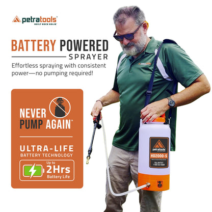 PETRA Battery Powered Sprayer 2 Gallon - HD2000-S
