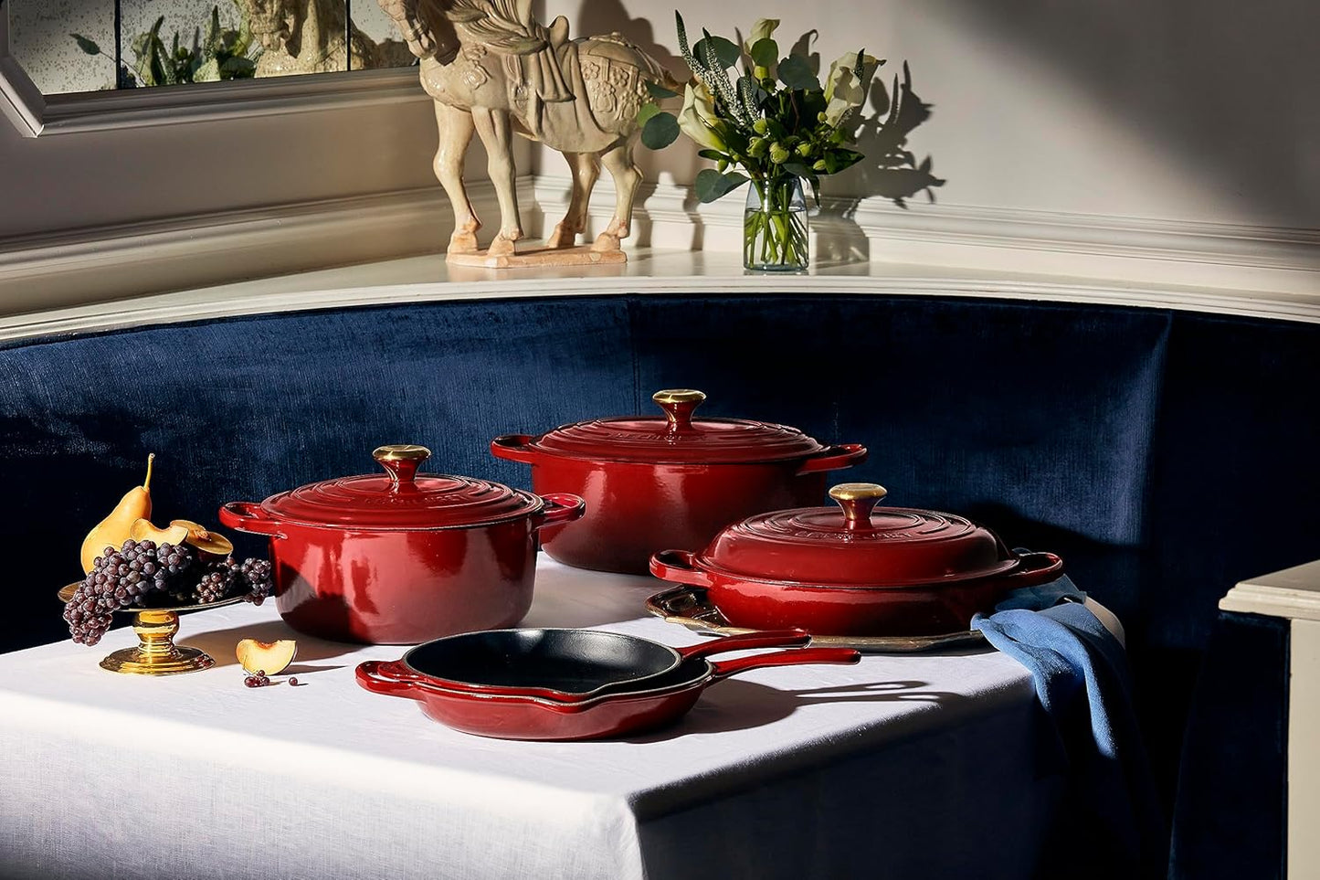 Le Creuset Enameled Cast Iron Signature Braiser, 3.5 qt., Garnet