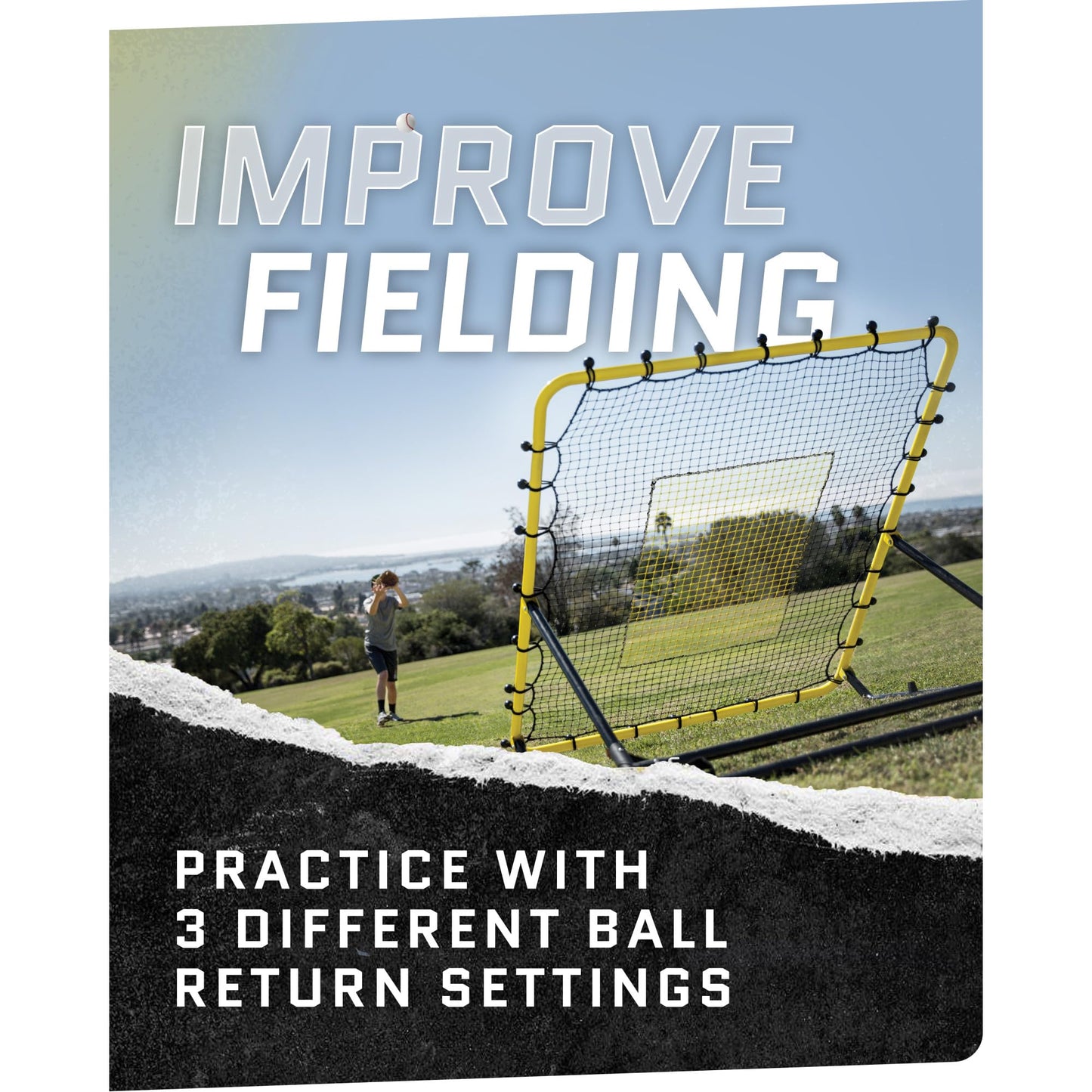 SKLZ Fielding Trainer Rebounder Net for Baseball & Softball