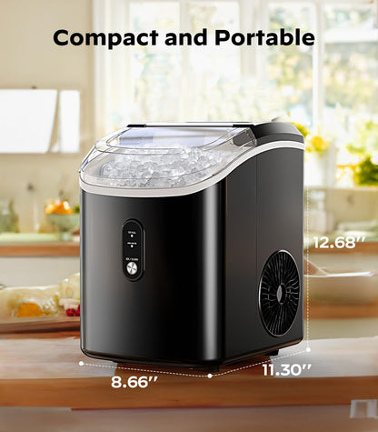 SILONN Nugget Ice Maker Countertop - 33lbs Portable Machine