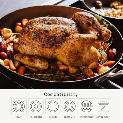 Made In Cookware | 3 Piece (Includes 8",10",12") Seasoned Blue Carbon Steel Frying Pan - (Like Cast Iron, but Better) | Professional Cookware | Crafted in Sweden | Induction Compatible