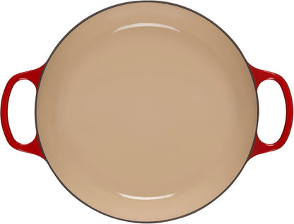 Le Creuset Eiffel Tower Collection Enameled Cast Iron Signature Braiser with Lid, 3.5 qt., Cerise