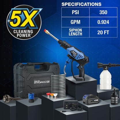 ONTEL Turbo Jet HydroX5 Pro Portable Pressure Washer