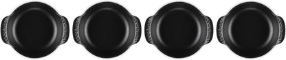 Le Creuset Enameled Cast Iron Gourmand Collection Set of 4 Mini Round Braiser,.3 qt., Matte Black