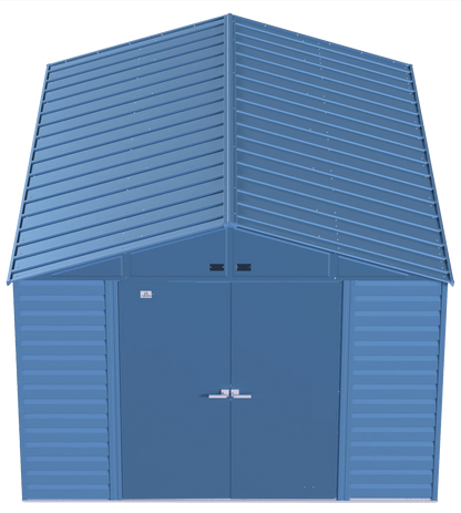Arrow Select Steel Storage Shed, 10x14, Blue Grey