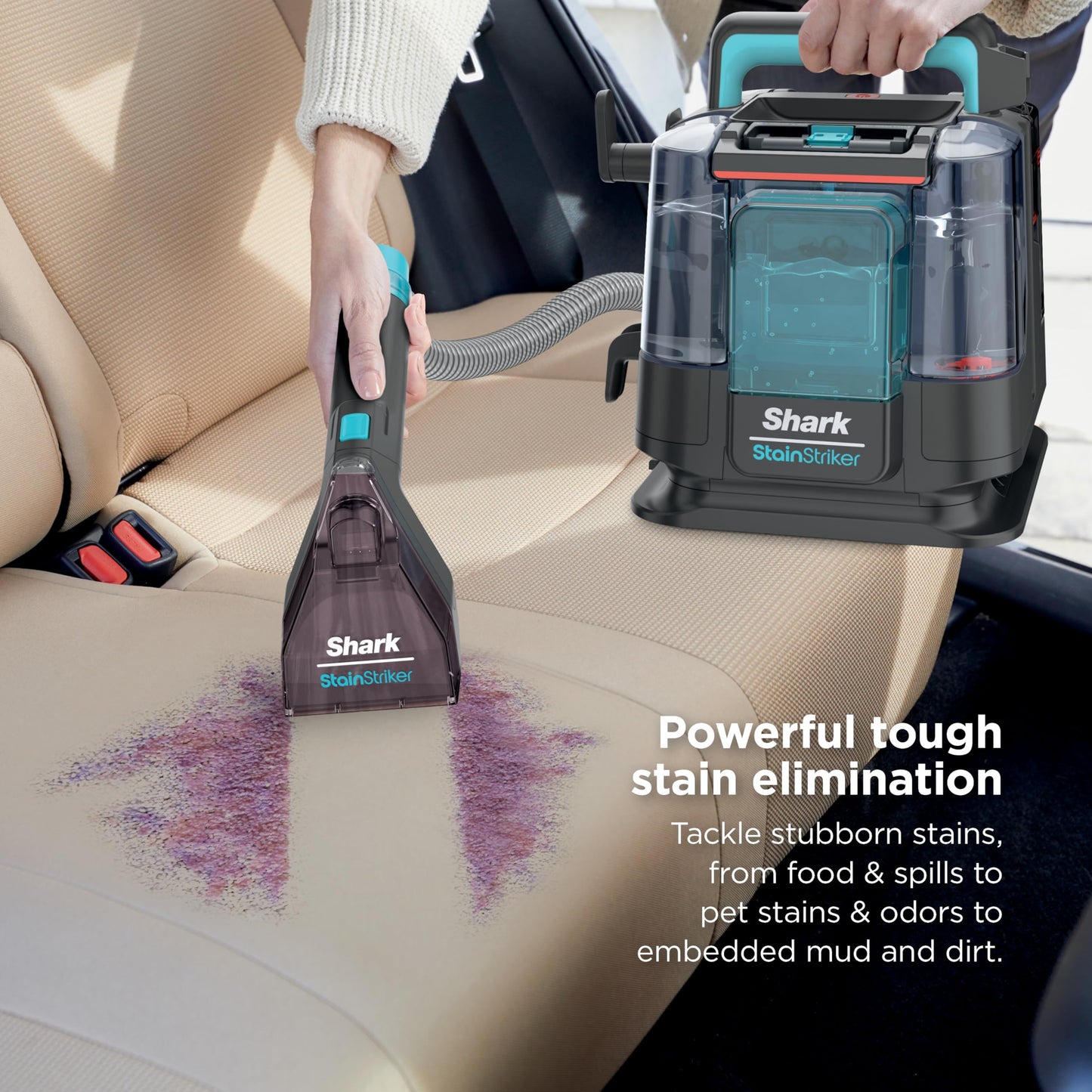SHARK StainStriker Portable Upholstery Cleaner - Spot & Odor Remover
