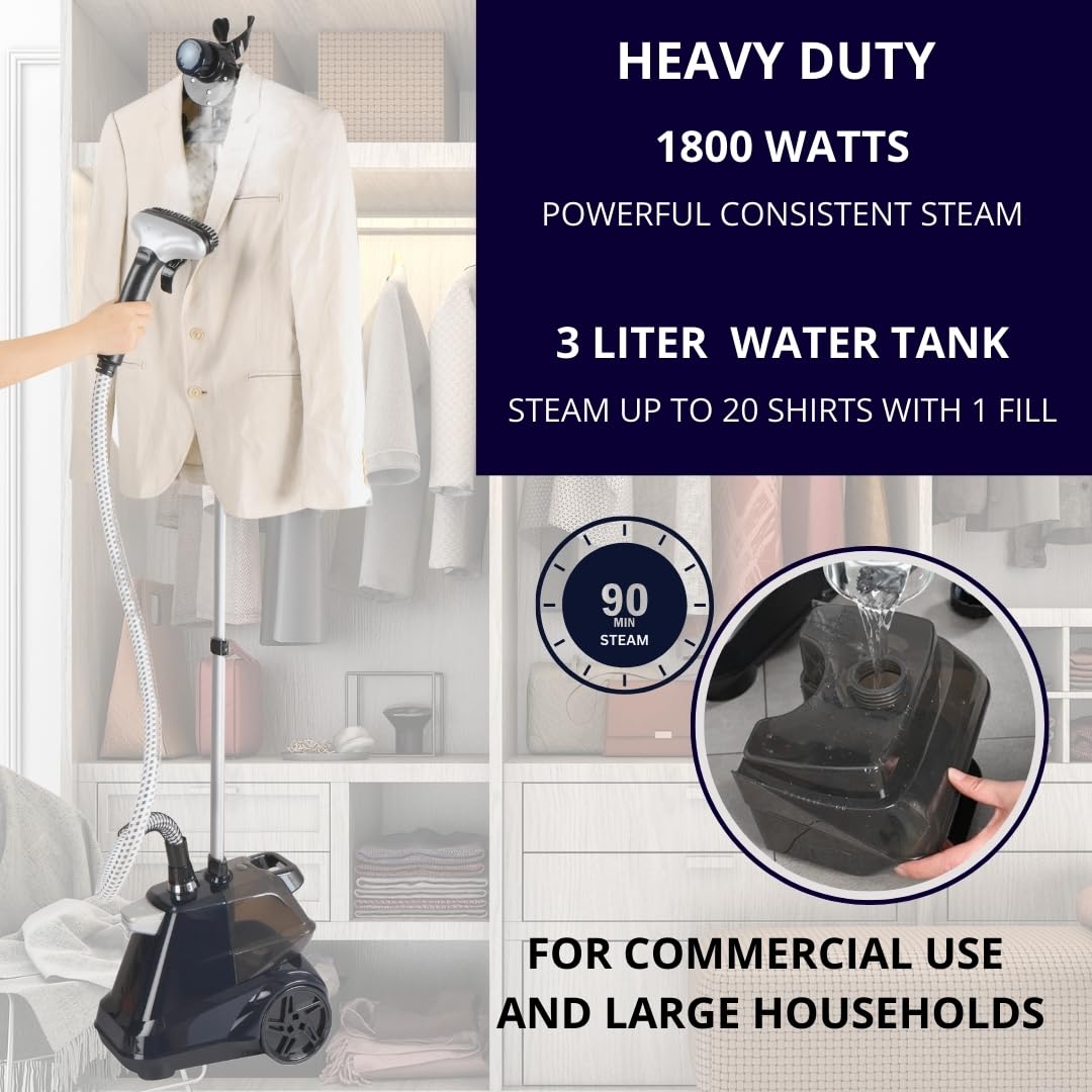 SALAV Heavy Duty Full-Size Garment Steamer 1800W