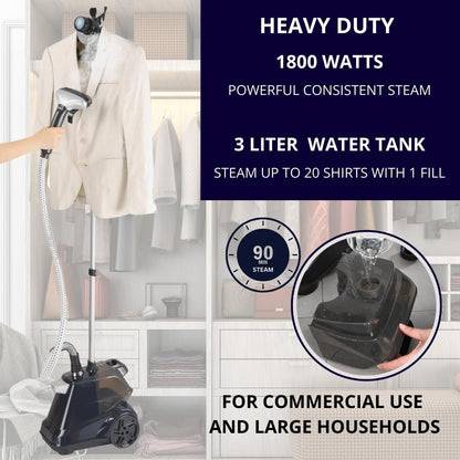 SALAV Heavy Duty Full-Size Garment Steamer 1800W