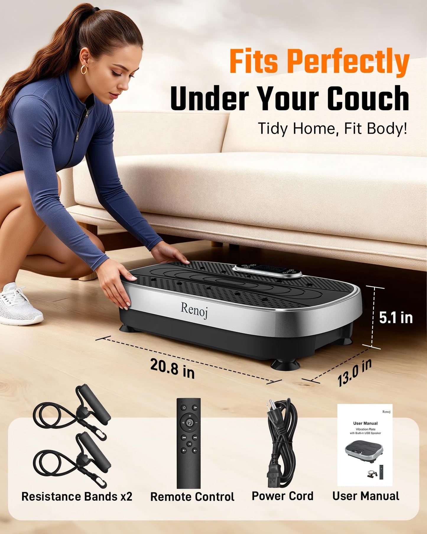 RENOJ Vibration Plate Exercise Machine for Weight Loss