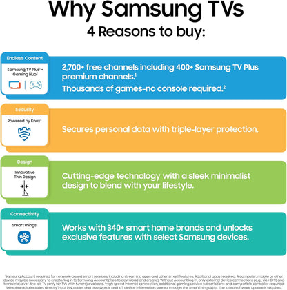 Samsung 43-Inch Class QLED Q7F Series Samsung Vision AI Smart TV (2025 Model, 43Q7F) Quantum HDR, Object Tracking Sound Lite, Q4 AI Gen1 Processor, 4K upscaling, Gaming Hub, Alexa Built-in